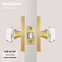 Passage Glass Door Knobs Interior Satin Brass Gold Crystal Door Knobs for Hall/Closet