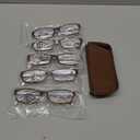 Kerecsen Reading Glasses 5 Pairs Fashion Ladies Readers Spring Hinge with Pattern Print Eyeglasses for Women (5 Brown, 1.5, x)