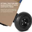 AR-PRO (2-Pack) 10-Inch Solid Tires Wheels, 4.10/3.50-4 Flat-Free Tire Replacement with 5/8" Bearings & 2.2" Offset Hub, Fits Hand Trucks, Wheelbarrows, Garden & Utility Carts