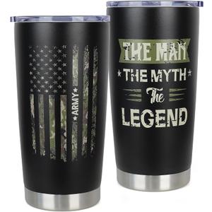 Army Gifts for Men - Veterans Day Gifts Ideas - Military Gift for Men Fathers Day Retirement Soldiers Dad Gift - Miltary Present for Boyfriend Army Travel Stainless Steel Tumbler