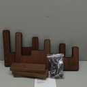 STRICH Wooden Guitar Stand for Multiple Guitars, 2-Holder, Front Display Space-Saving Floor Guitar Rack for Home, Studio, Stage, Walnut Color, L-2AW (For 2 Acoustic)