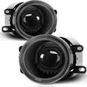 Round LED Fog Lights Assembly for 2016-2023 Toyota Tacoma, 2014-2023 4Runner, 2014-2019 Tundra, 2007-2014 Camry, 2006-2012 RAV4, 2006-2013 Yaris, 2008-2013 Lexus IS-F, Front Bumper Driving Lamp