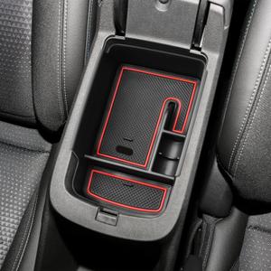 EDBETOS Center Console Organizer Tray Compatible with 2024 2025 2026 Chevy Trax Accessories LS 1RS LT 2RS ACTIV Interior Secondary Armrest Storage Box Insert Tray, Red