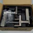 Kwikset Casey Interior Privacy Door Handle with Lock, Door Lever For Bathroom and Bedroom, Satin Nickel Reversible Keyless Turn Lock, with Microban Protection (1 Pack)