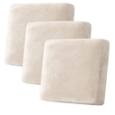 H.VERSAILTEX Velvet Stretch Couch Cushion Cover Plush Cushion Slipcover for Chair Loveseat Sofa Cushion Furniture Protector Seat Cushion Sofa Cover (3 Piece XL Sofa Cushion Covers, Ivory)