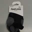 Feetures Elite Max Cushion No Show Tab Ankle Socks - Sport Sock with Targeted Compression (New Black (1 Pair))