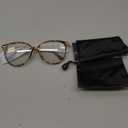 Gaoye Blue Light Blocking Glasses - Trending Round TR90 Frames, Metal Arms, UV400 Protection - Matching Soft Case (*1-tea Leopard/Transparent Lens)