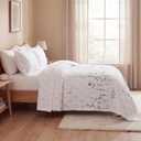 KOTTOMFY Soft Breathable Cotton Quilted Comfort, White Quilt Set Queen Size 92x96 3 Piece Lightweight Bedspread with Pillow Shams All Season Bedding