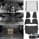 Cargo Floor Mat & Trunk Net for 2021-2024 Jeep Wrangler JL 4XE Floor Liner Trunk Mat with Cargo Net All Weather Rear Floor Trunk Liners Anti-Slip Cargo Net for Wrangler 4XE 4 Door Accessories