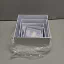 6 Pcs White Acrylic Boxes for Display as Buffet Risers and Stands, Food Risers for Party, Table, including 8", 7", 6", 5", 4", 3" (Small, 6Pcs, White)