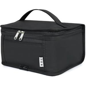 NOL Natural Organic Lifestyle Small Lunch Bag Mini Lunch Box Insulated Lunch Bag for Men/Women Leakproof Cooler Tote Bag Lightweight Nylon Waterproof Lunch Box For Work, Black (Small (3 Liters))
