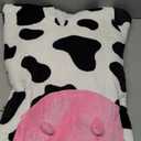 Giggling Getup Wearable Blanket Hoodie for Women and Men Sherpa Fleece Hooded Blanket Sweatshirt Warm Cozy Sherpa Wearable Throw Oversized Hoodie with Giant Pocket & Sleeves for Adult Cow