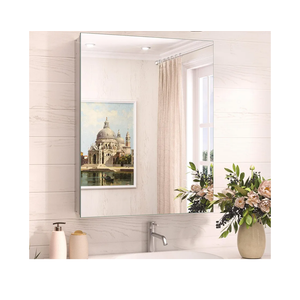 TokeShimi 20x26 Medicine Cabinet Mirror with Storage Tempered, Aluminum Surface Mount or Recessed Medicine Cabinet Silver with Adjustable Shelves for Bathroom Vanity Modern Farmhouse