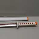 31 Inch Cosplay Anime Sword, Fantasy Foam Samurai Tengen Uzui Blade, Tanjiro Demon Katana for Halloween Short Version