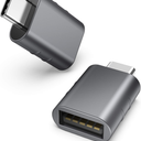 Syntech USB C to USB Adapter Pack of 2 USB C Male to USB 3.0 Female Adapter Compatible with MacBook Pro Air 2024, Microsoft Surface, iPad,Samsung Notebook, Dell XPS and More Type C Devices,Space Grey