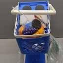 Let's Go Shopping Pretend Scan & Sort Shopping Cart, Sturdy Plastic, Includes Pretend Food, Blue Shopping Cart for Kids Age 2+