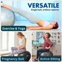 ProBody Pilates Yoga Ball Chair, Exercise Ball Chair with Base or Stand for Home Office Desk Sitting or Workout, 65cm Antiburst Balance & Stability Ball Seat, Large Gym Ball for Back, Abs