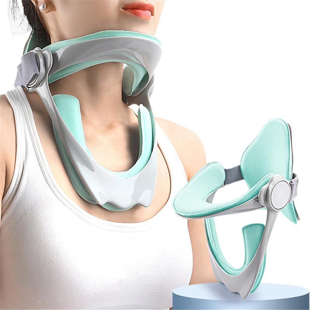 Neck Brace for Neck Pain and Support, 360 Adjustable Cervical Collar, Soft Neck Traction Device Neck Stretcher Orthotic Corrector, for Forward Head Posture Correction, Cervical Spine Pressure Relief