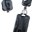 LIUGX Badge Holder with Airtag Retractable Keychain, Belt Clip Ver, Heavy Duty for Airtag Holder/Case, ID Card Holder (Holds 4 Cards), Badge Reel with 31.5 Wire Rope, 10,000+ Rebound, 8oz