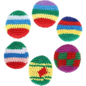 6Pcs Knit Sandbags for Toss Games Fun Sports Weights for Teamwork Family Play Random Colors for Parent Interaction Activities