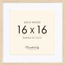 16x16 Picture Frame Made with Solid Wood, Display 12x12 with Mat or 16x16 Picture without Mat, Photo frame with Plexiglass, 12 by 12 Natural Wood Picture frame for Tabletop or Wall Mounting, Oak, 16x16" -1 pack
