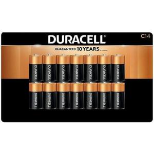 Duracell Alkaline C Batteries | Long Lasting Power CopperTop All Purpose C Battery For Household And Business - 14 Count