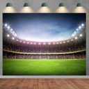 Soccer Field Backdrop, Football Pitch Stadium Theme Photography Background,Sports Backdrops for Photoshoot Birthday Party Decoration Supplies Banner 7x5ft