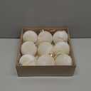 Velvet Ornaments for Christmas Tree Decorations - Beige Xmas Ball Ornament for Indoor Holiday Decor - Shatterproof Christmas Bulbs Ornaments 80mm 3.15inch - Pack of 9