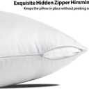 4 Pack Cooling Pillow Cases,Viscose Derived from Bamboo Pillow Protectors Standard Size Set of 4, 400 Thread Count Soft Silky Breathable Summer Pillow Cover with Zipper Hidden (4PCS, Standard,White)