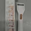 Heated Eyelash Curler - Fast Heat up in 8s - 24 Hours Long Lasting - Rechargeable Electric Eyelash Curler with Type-C, Innovative L Silicone, 2 Heat Modes, Anti-Burn Eyelid, White-G