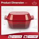 Enameled Cast Iron Sourdough Bread Oven – 3.3QT Dutch Oven for Baking with Lid, Non-Stick Oval Cast Iron Bread Oven for Sourdough-Loaf Cast Iron Bread Pan(Red)