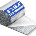 Innconee Double Reflective Insulation Roll, Pipe Duct Insulation, Self Adhesive Aluminum Foil Bubble Radiant Barrier Tape for HVAC Duct, Window Thermal Barrier and Weatherproof (12in X 24ft)
