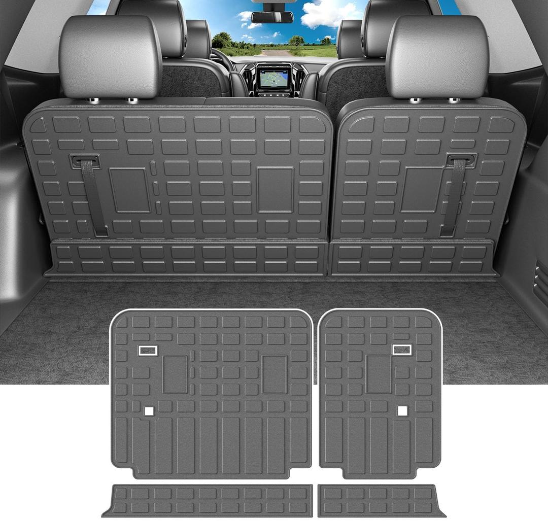 powoq Backrest Mat Compatible with 2018-2024 Chevy Traverse TPE Trunk Mat Back Seat Protector Cargo Liner Replacement for 2018 2019 2020 2021 2022 2023 2024 Chevy Traverse Accessories (Backrest Mat)