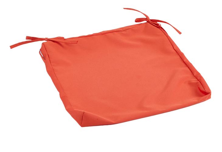 Outdoor Square Cushion Cover Polyester Seat Pad For Garden Patio Furniture Durable Weather Cushion Protector Red Color, 4 Pack