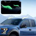 2PCS 3D Dragon Horn Shaped Car Roof Decal Cool Creative Devil Horn Vehicle Head Decor No-Drill Install Exterior Accessories Universal for Automobile Sedan SUV Pickup Truck-White