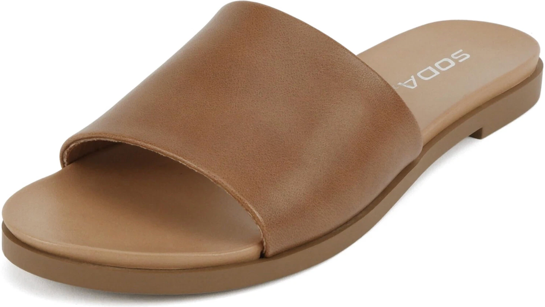 SODA SANDALS, LIGHT TAN WOMENS SIZE 9.5