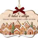 Thank You Christmas Ornaments 2025  It Takes a Village Wooden Christmas Ornament, Appreciation Gifts for Coworker, Nurse, Pastor, Boss, Employee  Thank You Gifts for Women Men, Family, Teacher