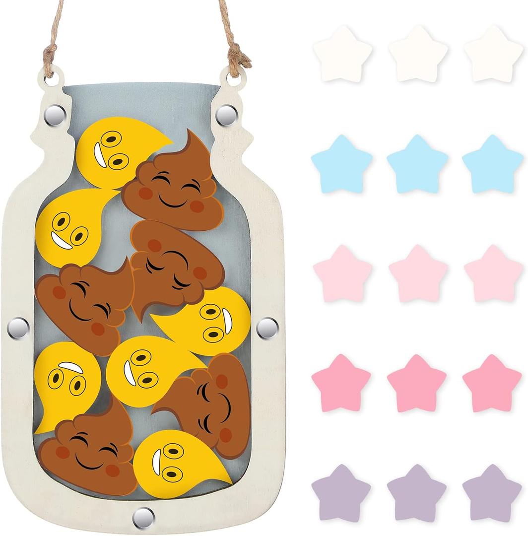 Qunclay Reward Jar for Kids Pot Training Reward Jar Classroom Incentive Good Behavior Responsibility Chart for Christmas Boys Girls Gift(Fresh Style)