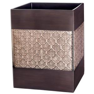 Creative Scents Dahlia Brown Bathroom Trash Can 1.98 Gal / 7.5L - Small Waste Basket for Bathroom - Durable Space Friendly Waste Bin - Decorative Wastebasket for Modern Room or Bedroom Decor