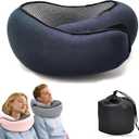 Travel Neck Pillows for Airplanes 2026 New Travel Pillow Neck Travel Pillow Memory Foam Airplane Pillow for Offices and Cars(Dark Blue)