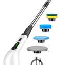 Electric Spin Scrubber, PX7 Waterproof for Floor Tub Tile Car, O-White.
