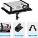Projector Stand Tripod Adjustable, Laptop Height from 23.5 to 63.5 inches with Gooseneck Phone Holder, Floor for Office, Home, Stage, Studio, DJ Racks Holder Mount, 23.5inch-63.5inch