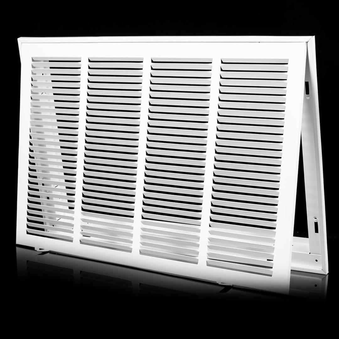 24x18 Return Air Grille [Duct Opening Size],Return Air Vent Cover for Wall Or Ceiling,Steel Return Air Filter Grilles Removable Face/Door for 1 Inch Filters (24"W x 18"H [Duct Opening])