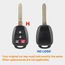 H Chip for Toyota Key Fob Remote Replacement for Toyota Camry 2014 2015 2016 2017 Keyless Entry Remote Control HYQ12BDM HYQ12BEL 89070-02880 2PCS