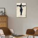 ANRUOXI Jesus Christian Canvas Wall Art, Religious Wall Art Decor for Bedroom Living Room, Death of Jesus Picture Prints Minimalism God Wall Art Poster, Christ Home Churches Painting 18" Wx24 H Inch