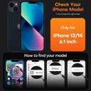 2 x TAURI 2 in 1 Magnetic for iPhone 13 Case, [Compatible with MagSafe] [with 1X Screen Protectors] Not-Yellowing, Military-Grade Protection Slim Phone Case for 13 Cover, Clear, 6.1"