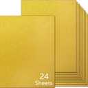 Gold Glitter Cardstock 8.5 x 11 Thick Paper, 24 Sheets Sparkly Cardstock No Shed for Card Making, Crafts, DIY Art Project,Birthday, Wedding Party Decor 92 lb/250 gsm