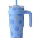 Reduce 24oz Cold Vacuum Insulated Stainless Steel Straw Tumbler Mug Blue: Dishwasher-Safe