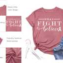 Breast Cancer Shirts for Women: Pink Ribbon T Shirt Cancer Fight Tops Inspirational Short Sleeve Tees (Pink, S)