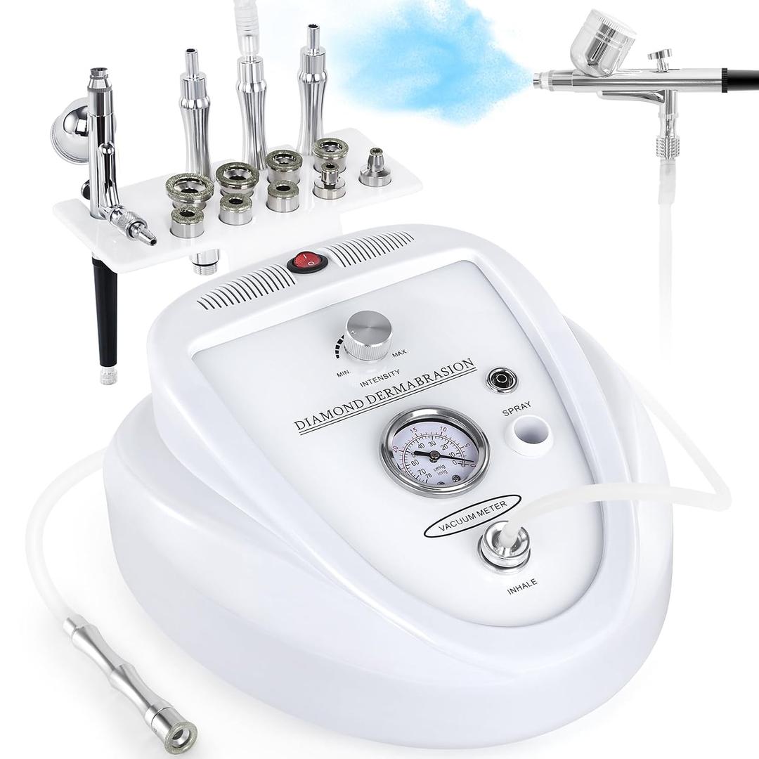 2 in 1 Diamond Micro der-ma-bra-sion Machine, Yofuly 0-68cmHg Suction Power Professional Diamond Glow Facial Machine with Spray Kit, Facial Skin Care Equipment for Home Use